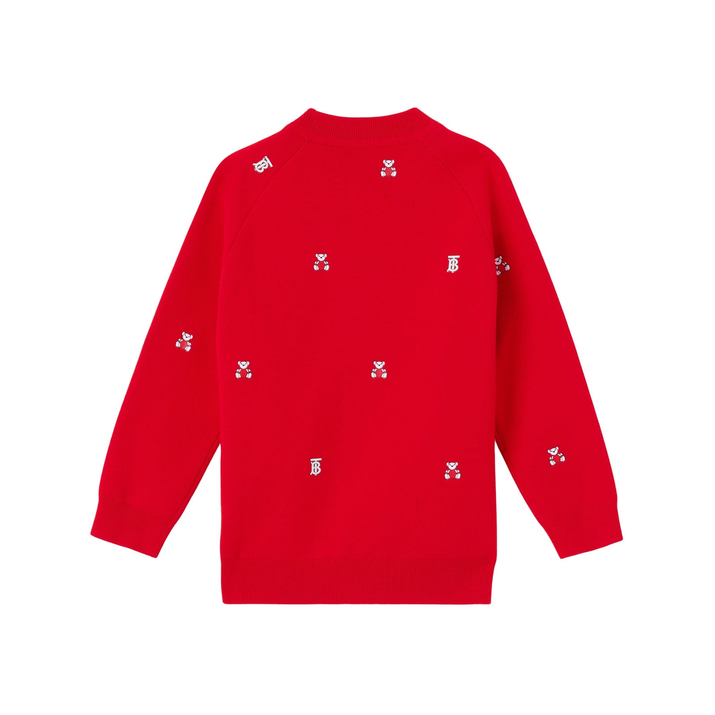 女童红色羊毛开衫