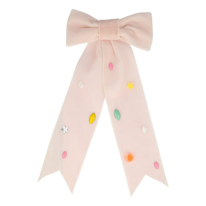 粉色蝴蝶结发夹