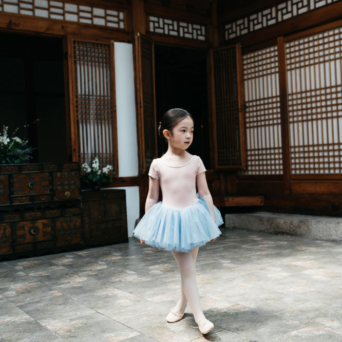 女童粉色芭蕾舞连体衣