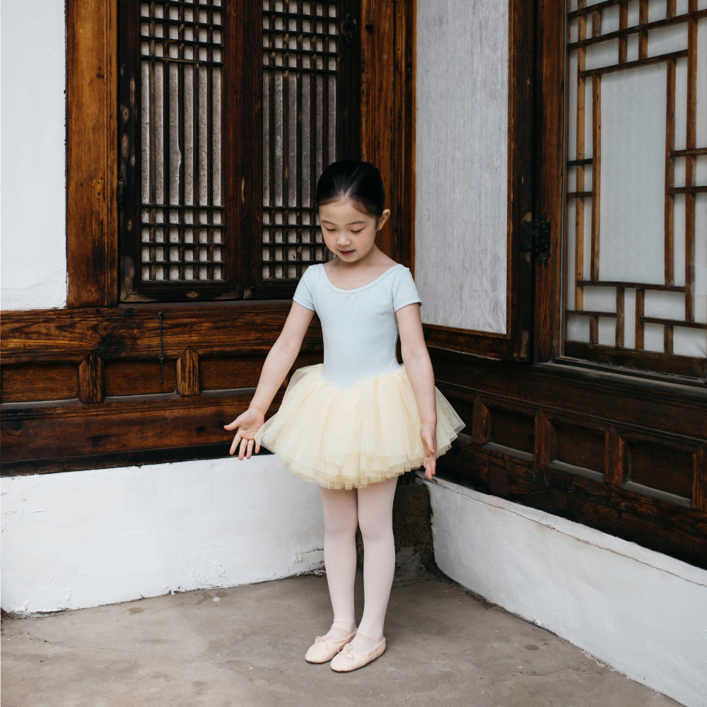 女童蓝色芭蕾舞连体衣