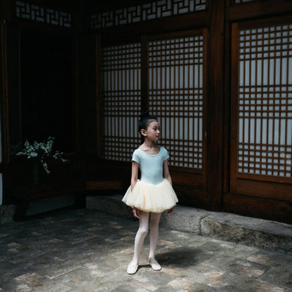 女童蓝色芭蕾舞连体衣