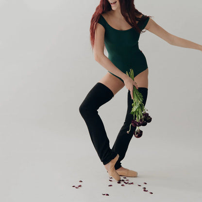 儿童黑色芭蕾舞护腿(Cara - KIDS leg warmers)