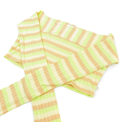 女童黄色条纹芭蕾舞上衣