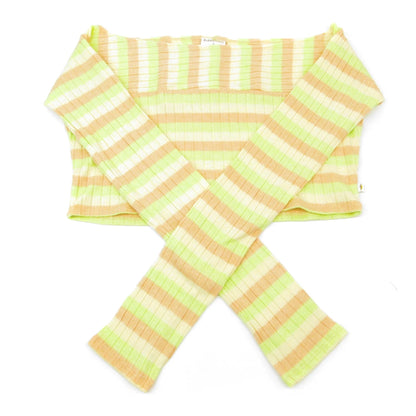 女童黄色条纹芭蕾舞上衣