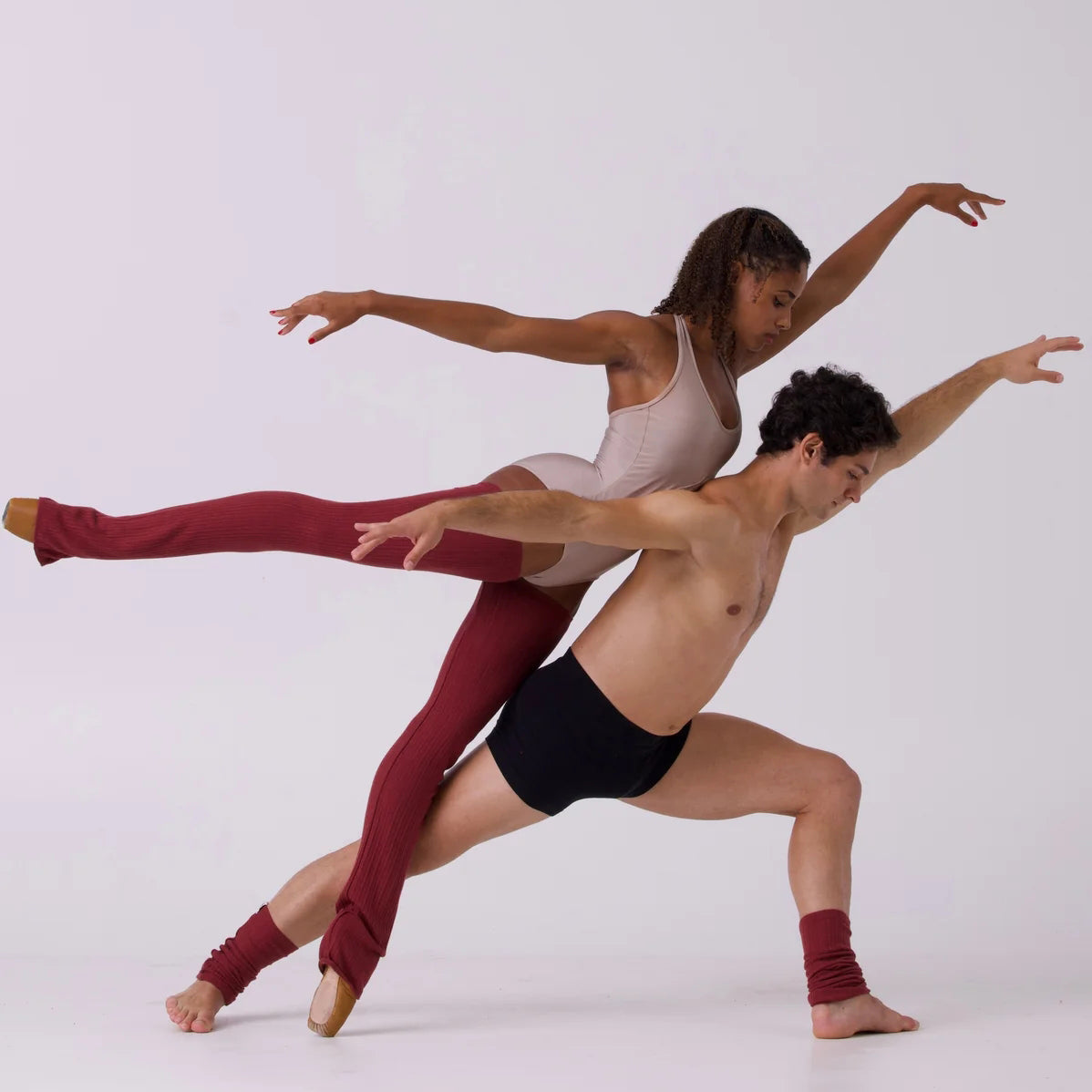 儿童棕色芭蕾舞护腿