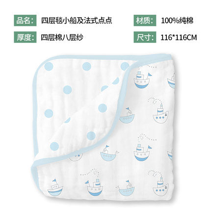 婴儿纱布午睡毯子