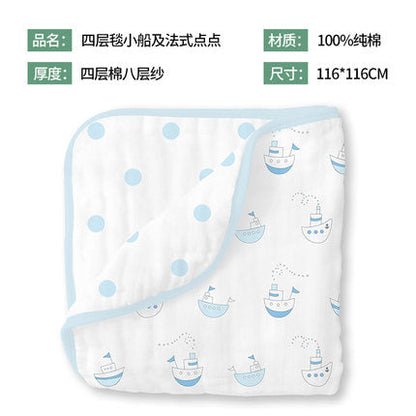 婴儿纱布午睡毯子