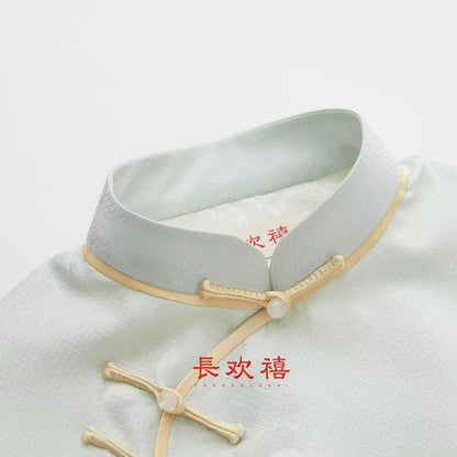 女童浅绿色"豆蔻年华"中式旗袍