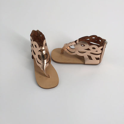 Girls Gold Sandals
