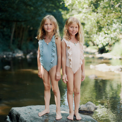 Girls Blue "Cachou" Swimsuit