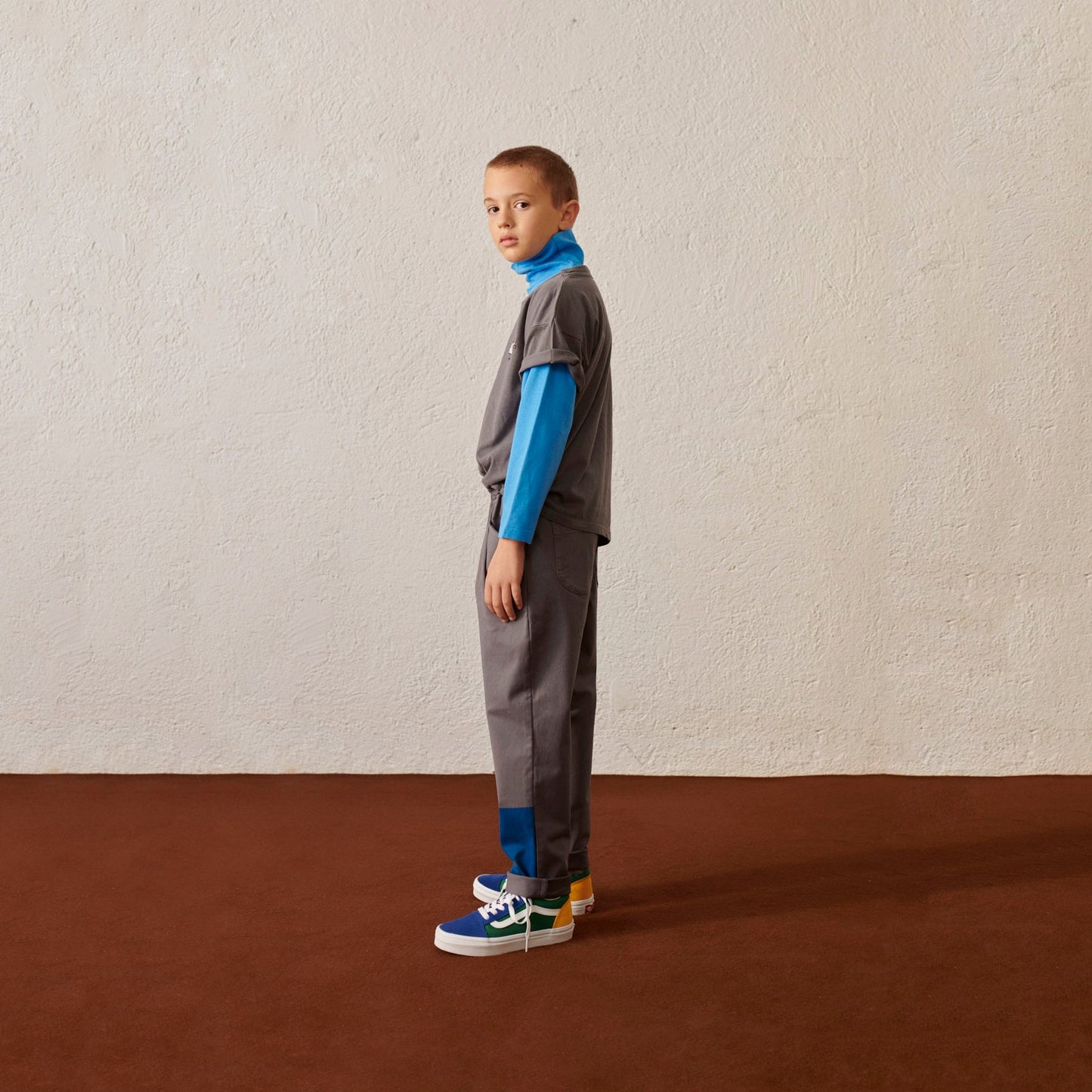 儿童灰色Logo棉T恤