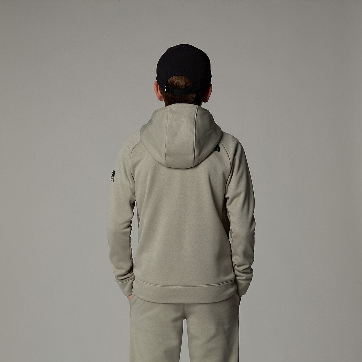 The North Face 男童 Mountain Athletics 全拉链连帽衫（米色）