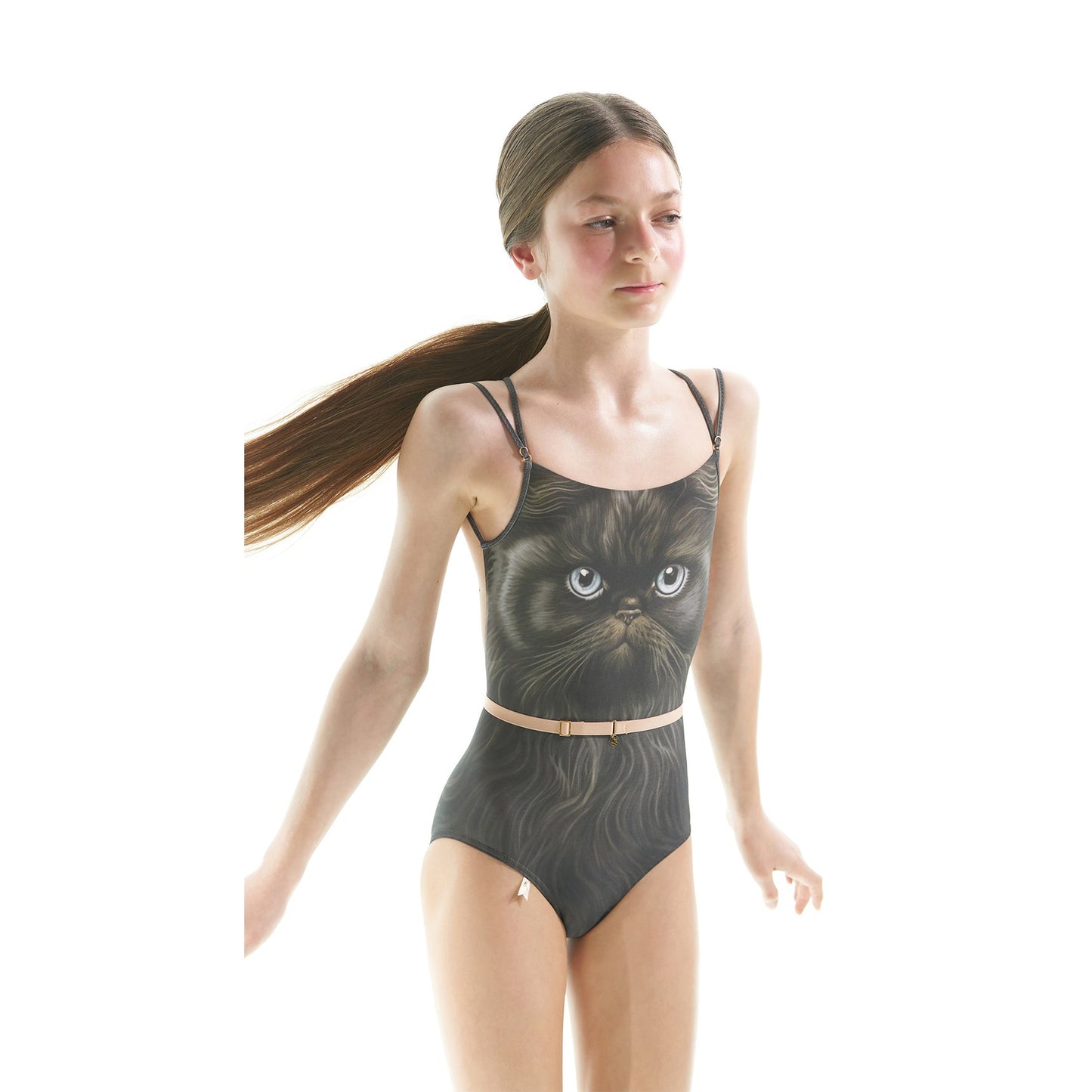 女童黑猫芭蕾舞连体衣(J231LE33VL/murk)