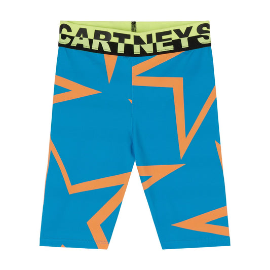 女童蓝色星星短打底裤