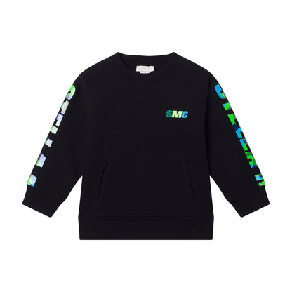 男童黑色Logo运动卫衣