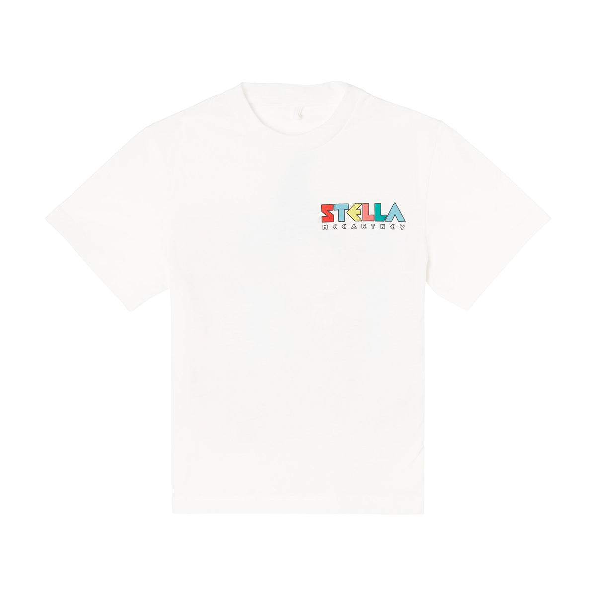男童白色Logo棉T恤