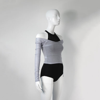 女士黑色芭蕾舞连体衣