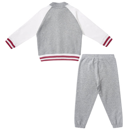 Baby Grey Cotton  Jersey Tracksuit