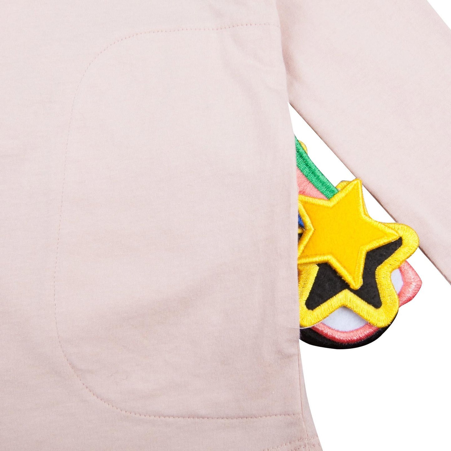 Barley Girls Pink Super Stella Heroes T-Shirt With Star Patches