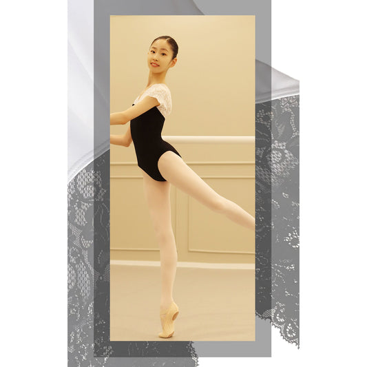女童黑色蕾丝芭蕾舞连体衣(Prelude Race Leotard_ⅢSUV/black)