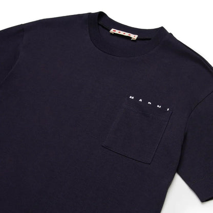 儿童藏青色Logo棉T恤