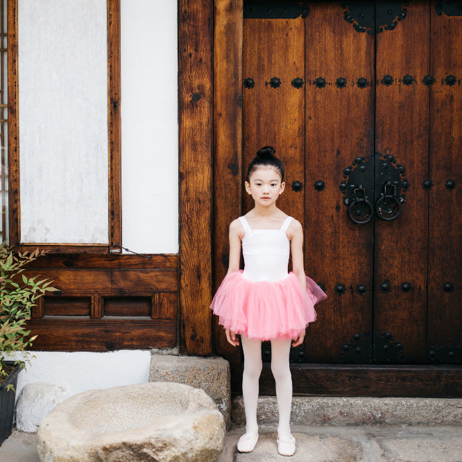 女童粉色芭蕾舞连体衣