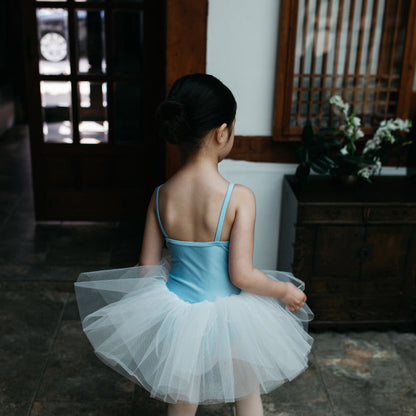 女童蓝色芭蕾舞连体衣