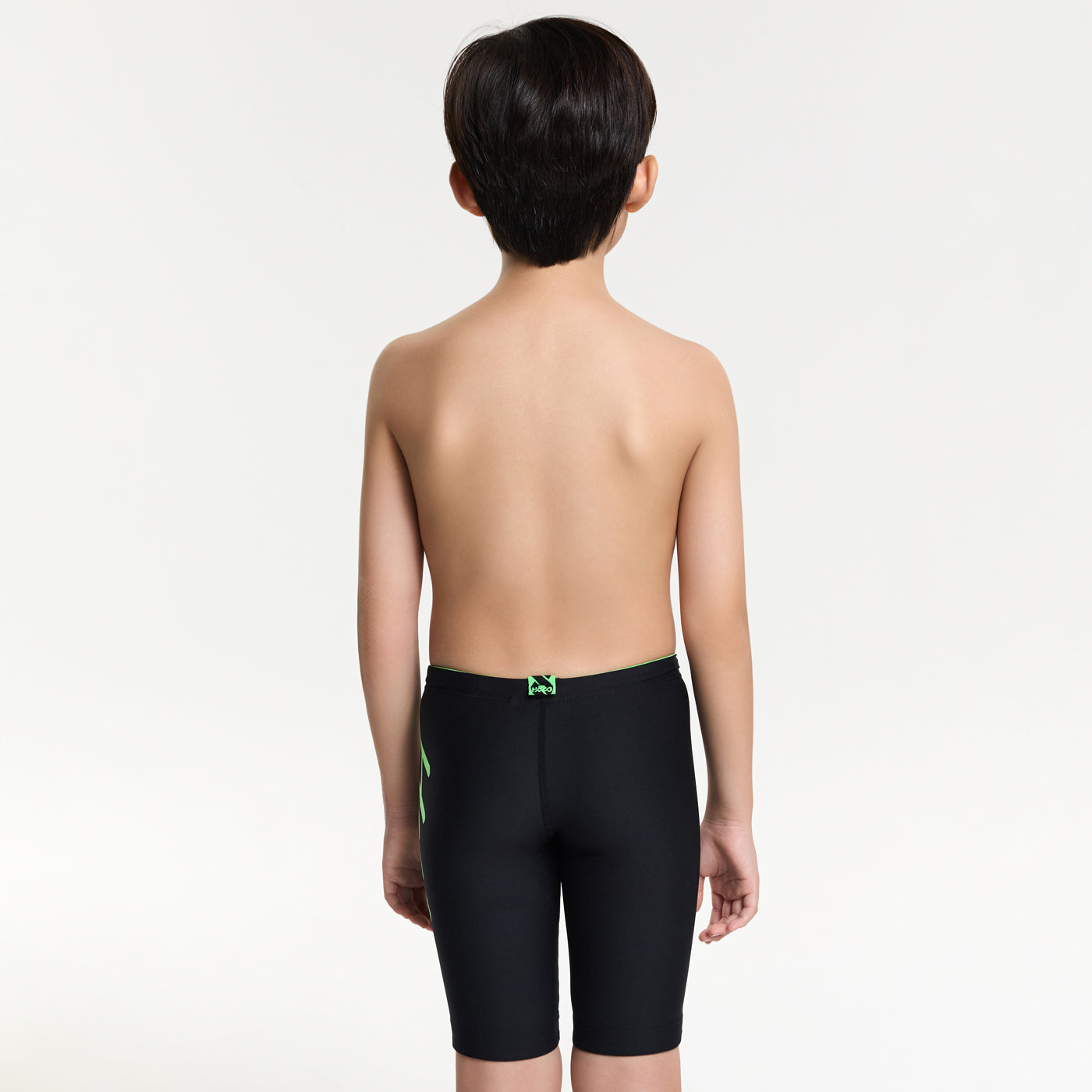 男童黑色Logo专业泳裤