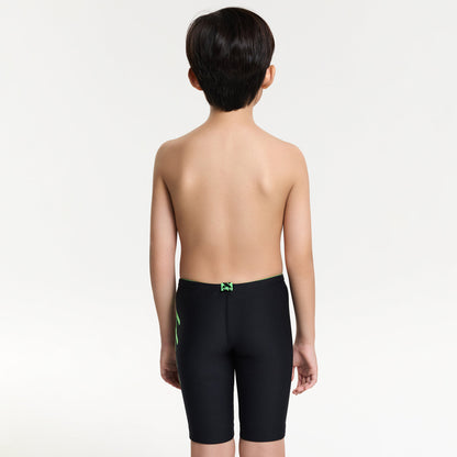 男童黑色Logo专业泳裤