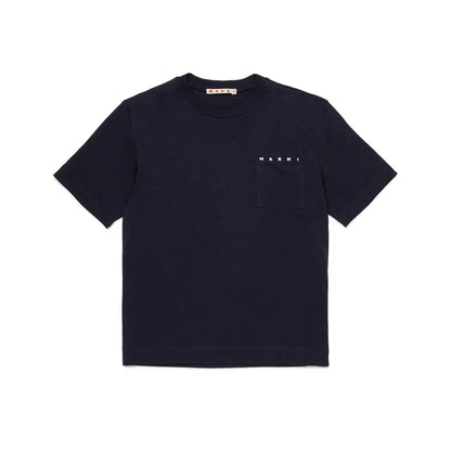 儿童藏青色Logo棉T恤