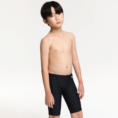 男童黑色Logo专业泳裤