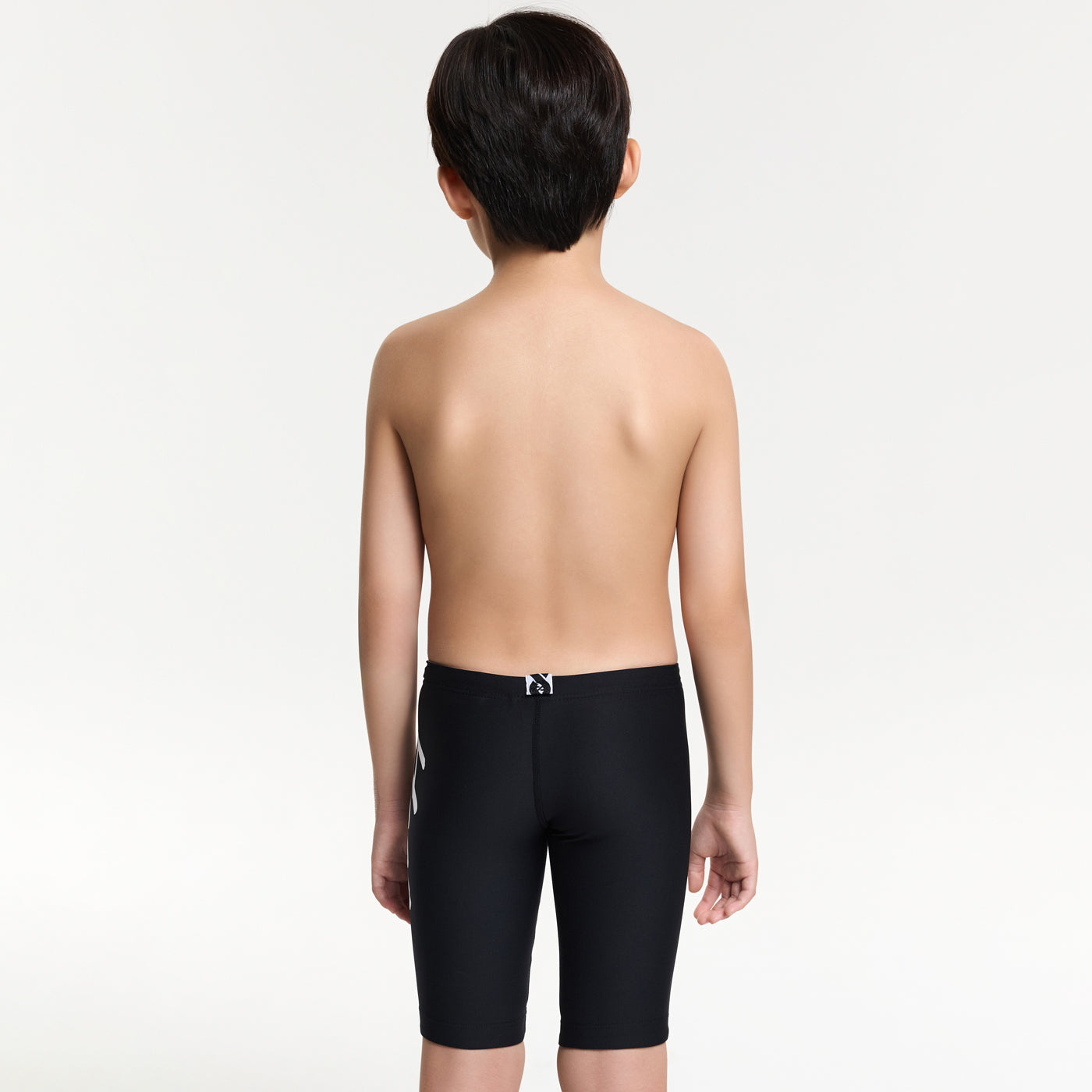 男童黑色Logo专业泳裤