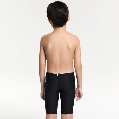 男童黑色Logo专业泳裤