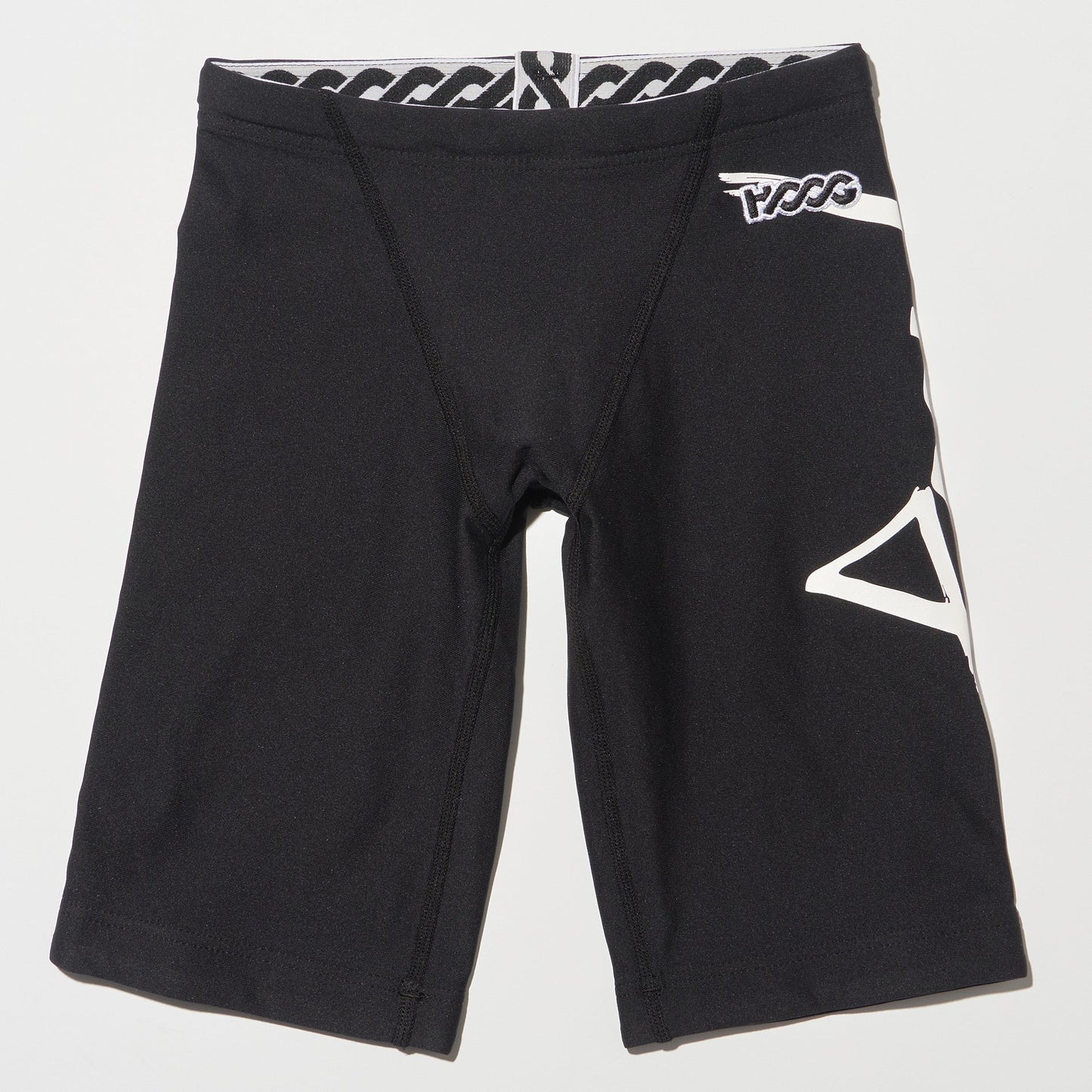 男童黑色Logo专业泳裤