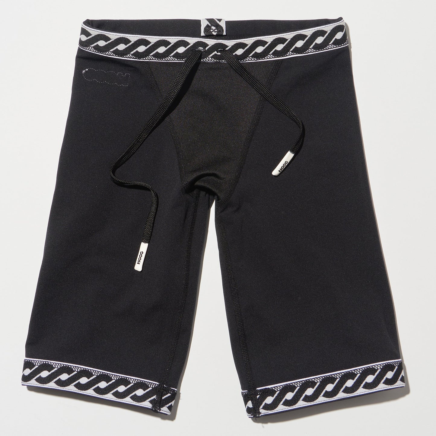 男童黑色Logo专业泳裤