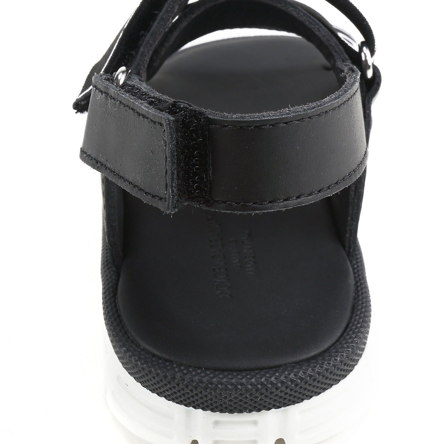 Girls & Boys Black Logo Sandals