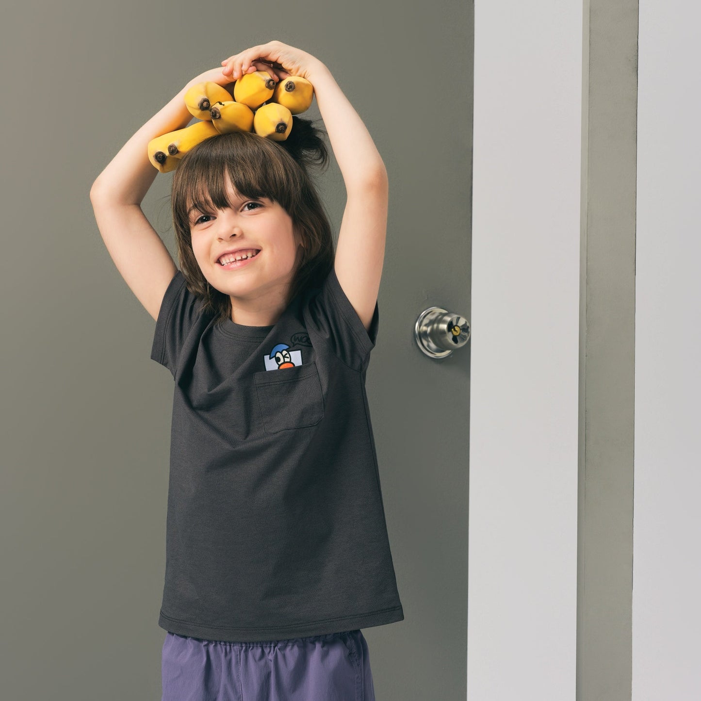 亲子款灰色速干短袖T恤