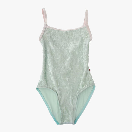 女童浅绿色"Daniela/CV-Pistachio/CV-Misty Rose"丝绒芭蕾舞连体衣