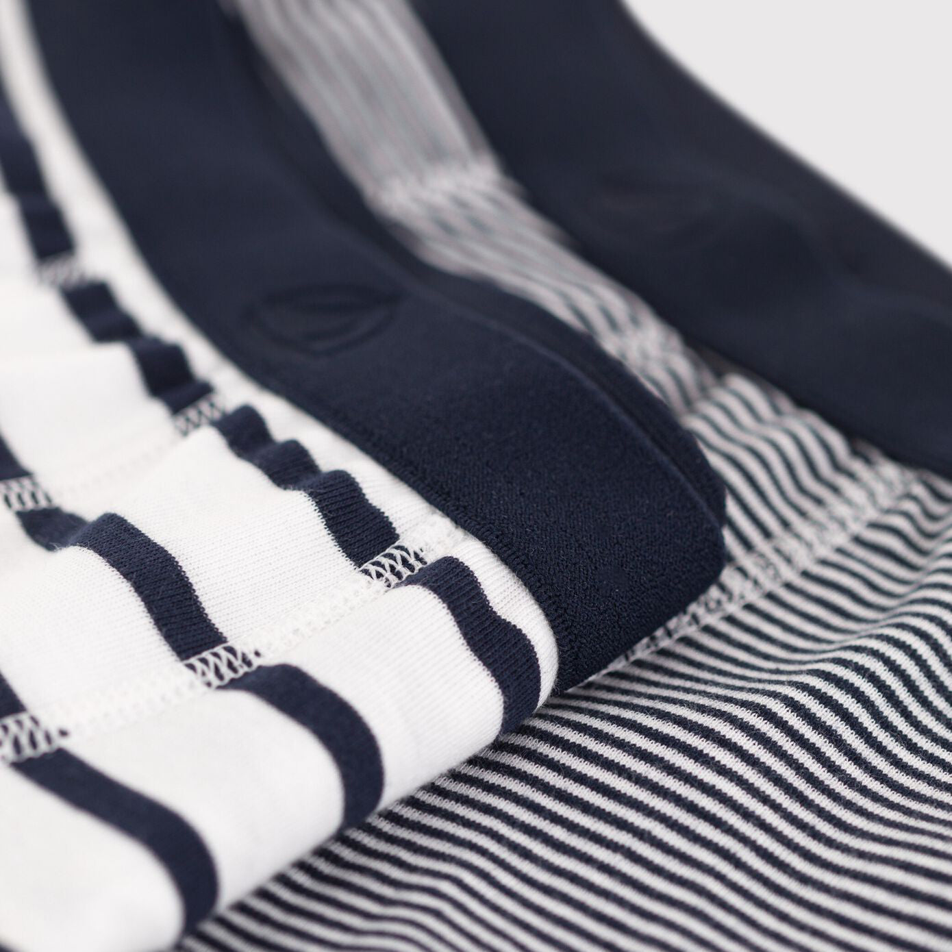 男童白色条纹棉内裤套装(2件)