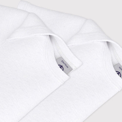 婴儿白色棉连体衣套装(2件)