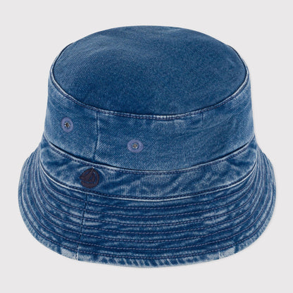 儿童蓝色牛仔渔夫帽