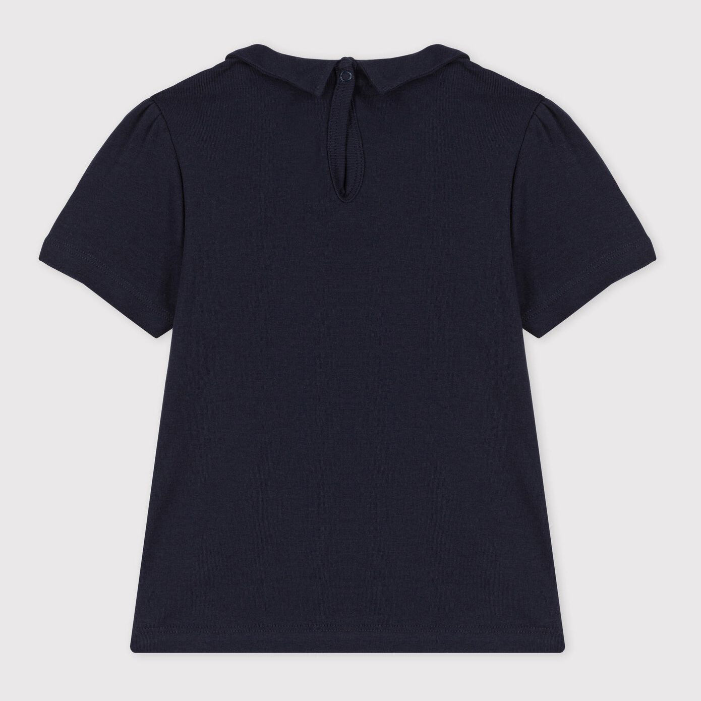 女童藏蓝色棉T恤