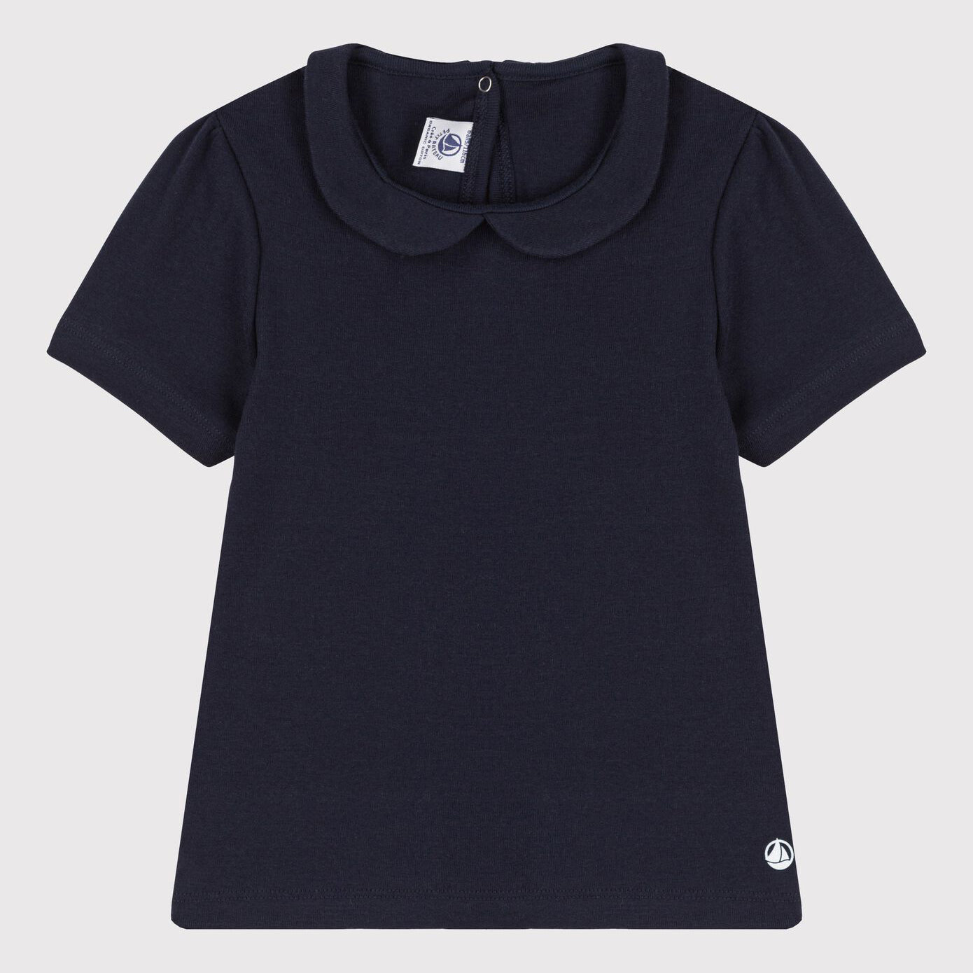 女童藏蓝色棉T恤