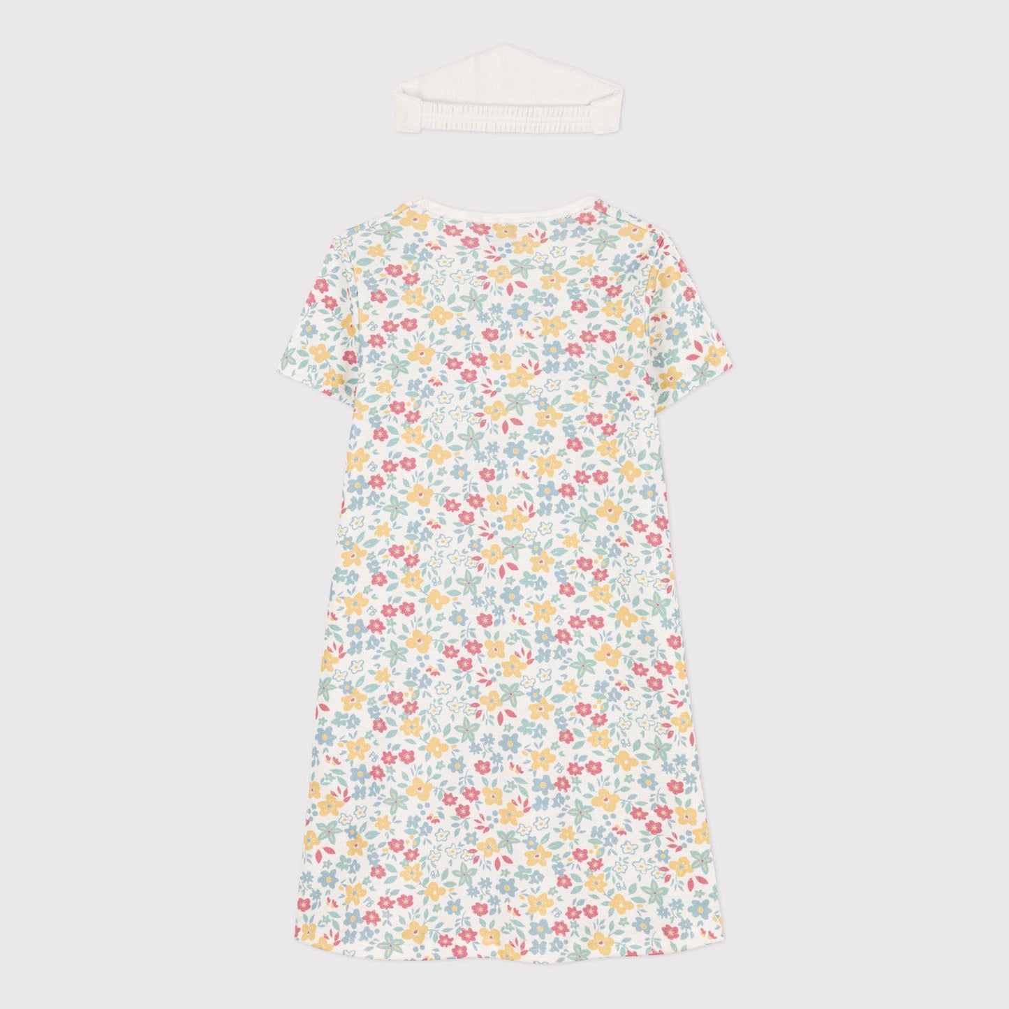 女童彩色碎花棉睡裙