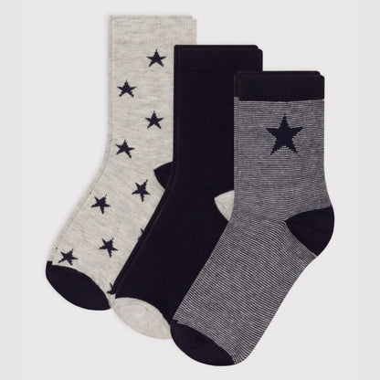 男童黑色星星棉袜