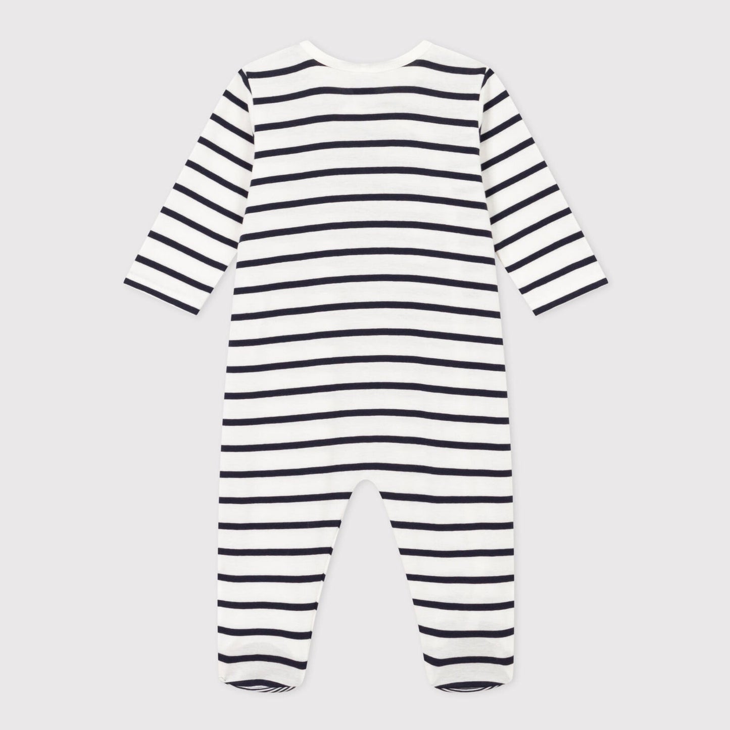 婴儿黑色条纹棉连体衣