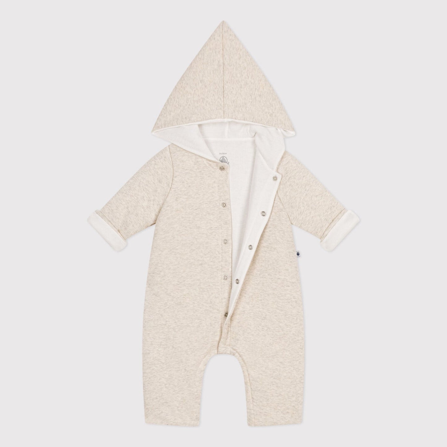 婴儿米色棉连体衣