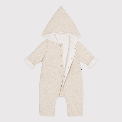 婴儿米色棉连体衣