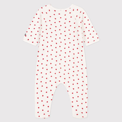 婴儿白色棉连体衣