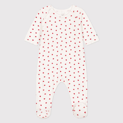 婴儿白色棉连体衣